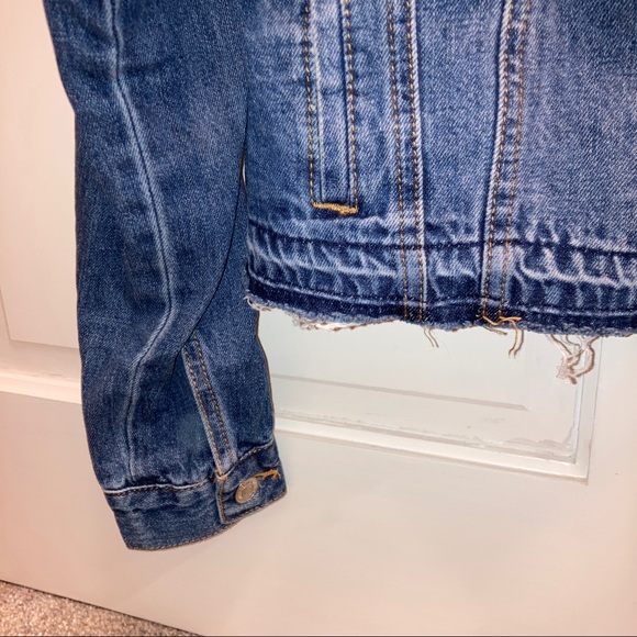 Jean jacket with yellow stripe - Picture 3 of 4